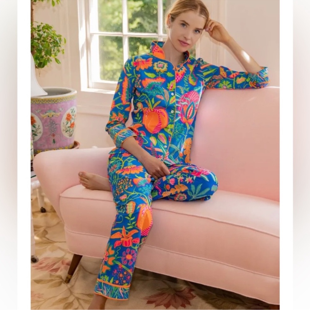 Gretchen Scott Designs Vibrant Floral Pajama Set
